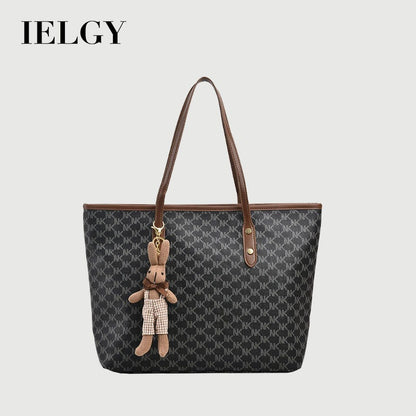 Ielgy Ladies Commuter Large Capacity Casual Western Style All-Match One-Shoulder Tote
