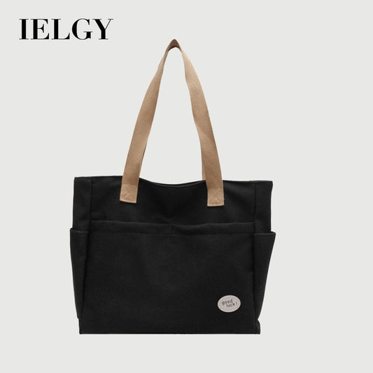 Ielgy Ladies Large Capacity Oxford Cloth Shoulder Bag Business Travel Durable Strong Tote Bag Lightweight Handbag