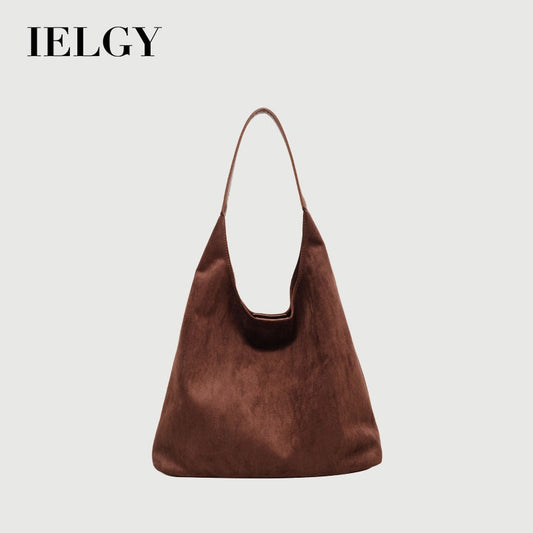 Ielgy Ladies Large Capacity Fashion Retro Flannel Bucket Bag