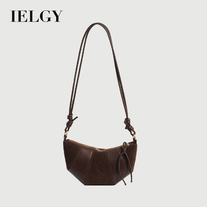 Ielgy Retro Niche High-End Frosted Dumpling Bag French One-Shoulder Messenger All-Match Commuter Croiss