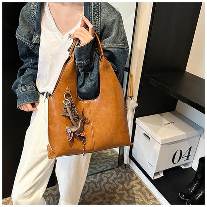 Ielgy Red Casual Bag Fashion Shoulder Bag Large Capacity Commuter Tote Bag