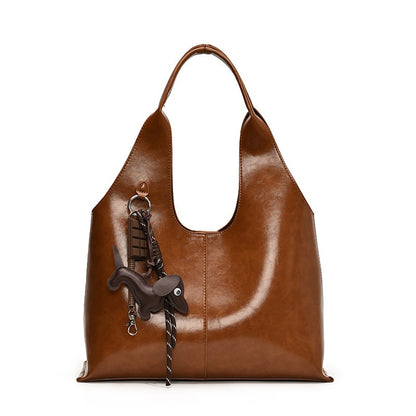 Ielgy Red Casual Bag Fashion Shoulder Bag Large Capacity Commuter Tote Bag