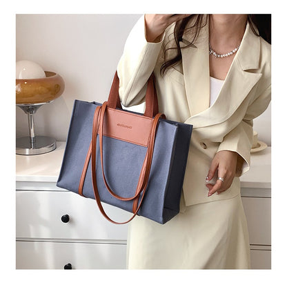 IELGY Large Capacity Fashion Tote Retro Simple Commuter Shoulder Bag