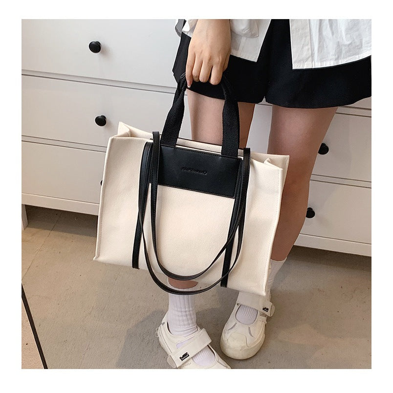 IELGY Large Capacity Fashion Tote Retro Simple Commuter Shoulder Bag