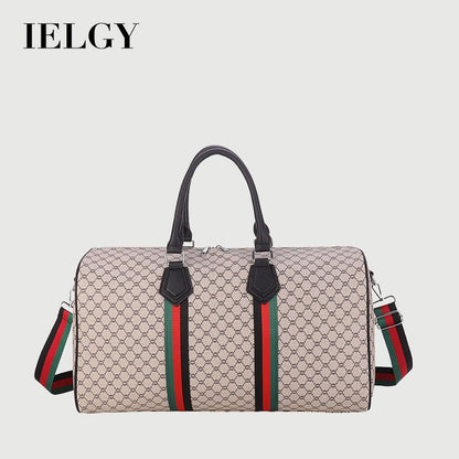 Ielgy Casual Large-Capacity Lightweight Boarding Fashion One-Shoulder Travel Bag Printed Travel Bag Gym Bag