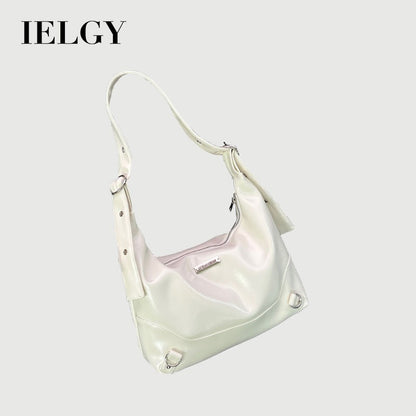 Ielgy Ladies Premium Texture Tote Bag Commuter Large Capacity Soft Leather Shoulder Messenger Bag