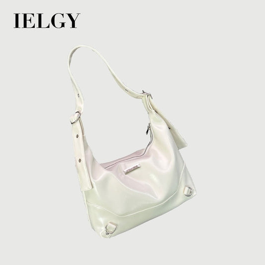 Ielgy Ladies Premium Texture Tote Bag Commuter Large Capacity Soft Leather Shoulder Messenger Bag