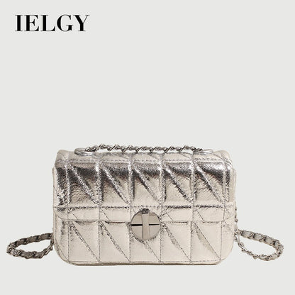 Ielgy Diamond Embroidery Thread All-Match Chain Messenger Bag Fashion One-Shoulder Small Square Bag