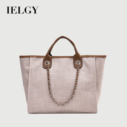 IELGY Women's Korean Style Professional Commuter Large Capacity Canvas Handbag