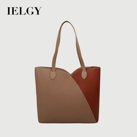 IELGY Women's bag casual large capacity black portable one shoulder all-match simple tote fashion