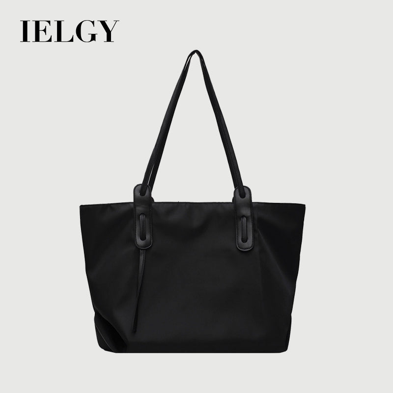 IELGY reinforced shoulder strap Large capacity shoulder bag big bag trend fashion nylon European and American retro handbag tote bag