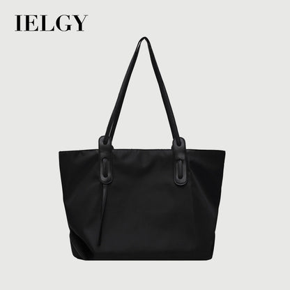IELGY reinforced shoulder strap Large capacity shoulder bag big bag trend fashion nylon European and American retro handbag tote bag