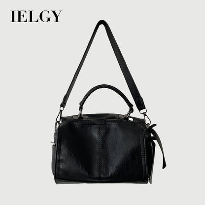 IELGY Large Capacity Motorcycle Bag All-Match Boston Handbag Textile Shoulder Crossbody Bag