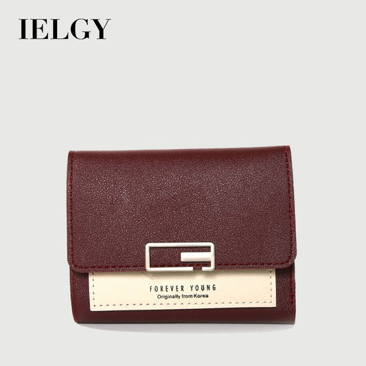IELGY Wallet women's short buckle fashion Mini zero wallet