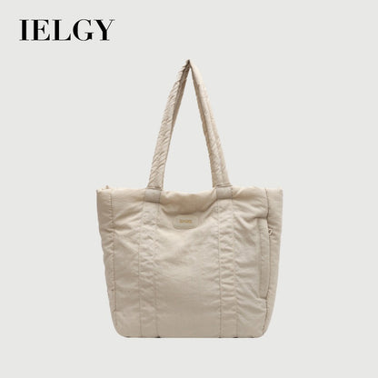 Ielgy Nylon Cloth Tote Bag Large Capacity Class One Shoulder Commuter