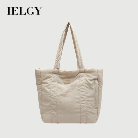 Ielgy Nylon Cloth Tote Bag Large Capacity Class One Shoulder Commuter