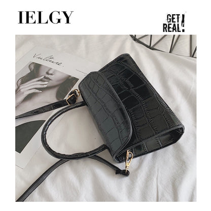 IELGY portable small square bag stone shoulder bag diagonal package