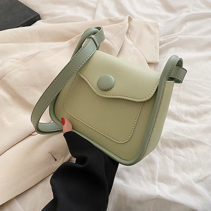 IELGY women's all-match simple commuter crossbody contrast color small square bag