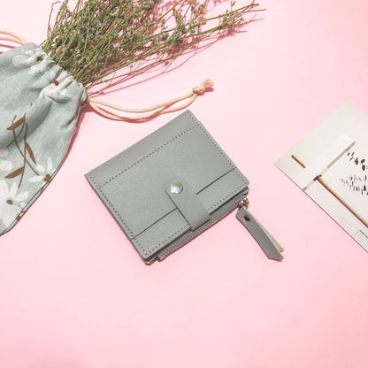 IELGY Small coin purse female zipper coin short paragraph slim wallet