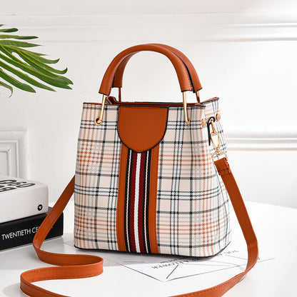 IELGY Women's bag all-matching simple Korean style bucket bag portable one shoulder casual trendy Crossbody