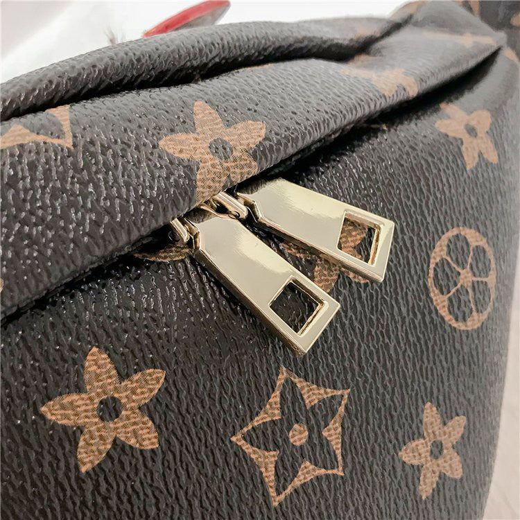 IELGY Trend of old brown floral handbag chest pocket printing pockets small bag