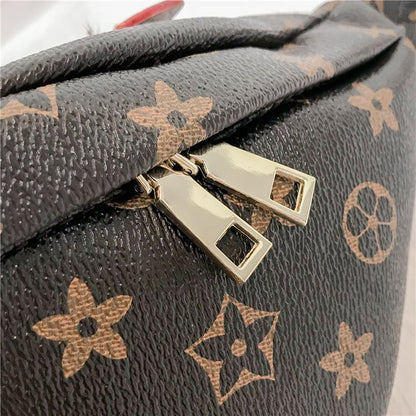 IELGY Trend of old brown floral handbag chest pocket printing pockets small bag