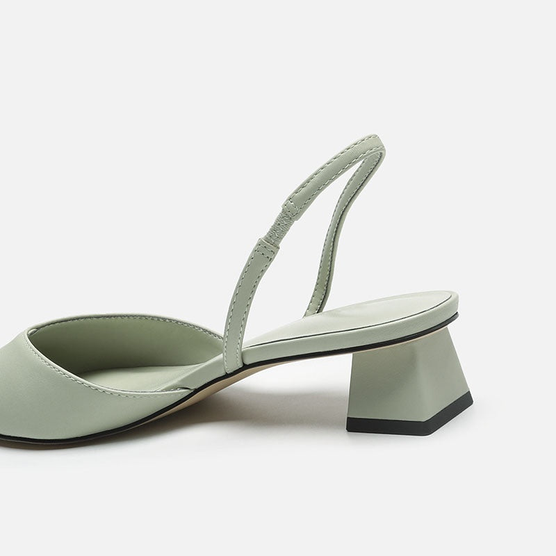 IELGY Simple pointed toe square heel sandals women
