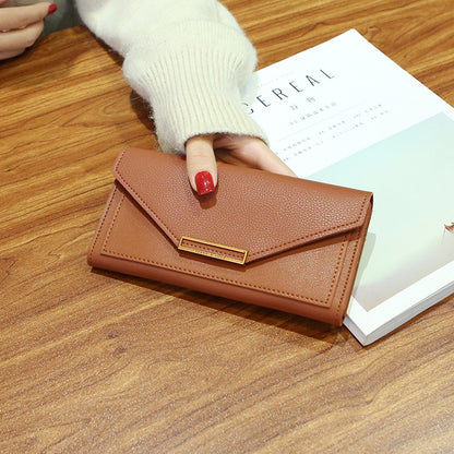 IELGY Korean Style Long Multifunctional Buckle Vintage Thin Coin Purse