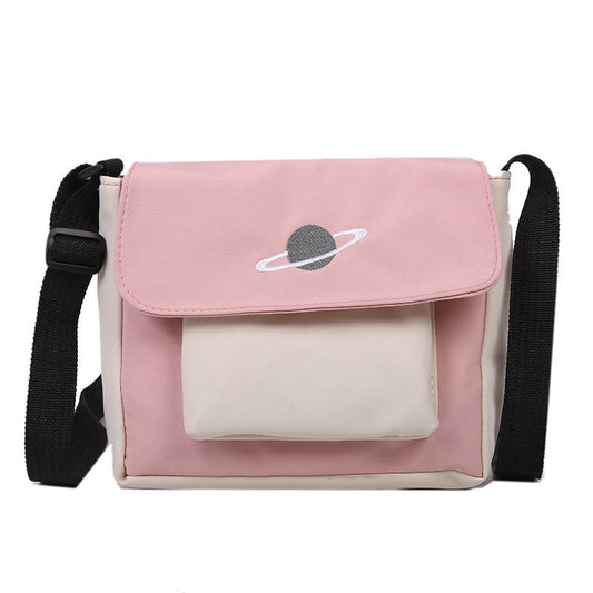 IELGY Spot new solid color street canvas shoulder bag