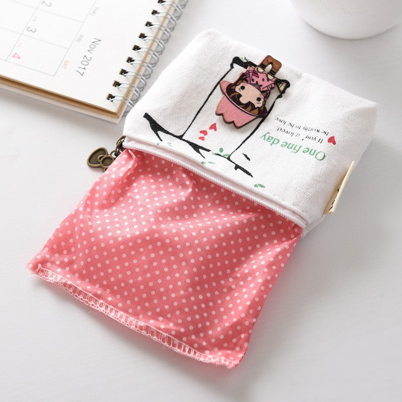 IELGY New canvas cartoon coin purse