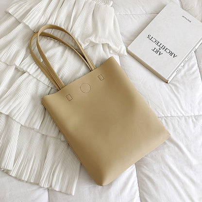 IELGY High-class sense of foreign-capacity large-capacity simple Korean version of the tide one-shoulder bag hand-held tote