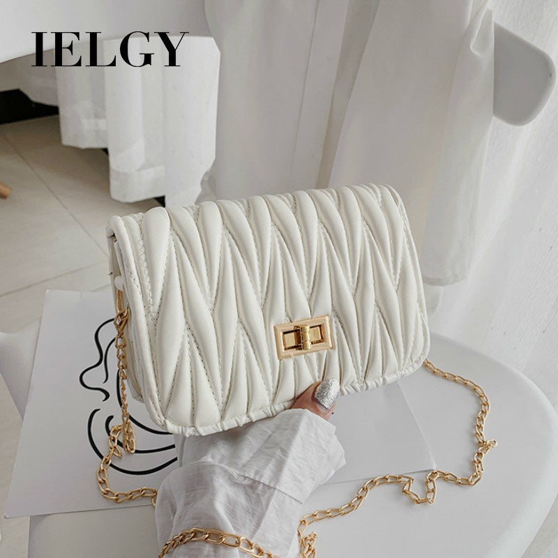 IELGY New fashion rhombus chain shoulder bag street trend retro small bag women