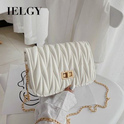 IELGY New fashion rhombus chain shoulder bag street trend retro small bag women