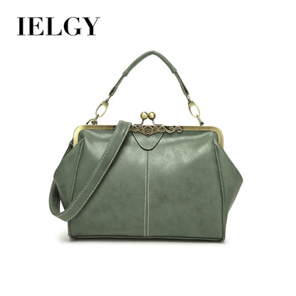 IELGY New Lady's Handbag Shoulder Diagonal Bag Frosted Wallet Bag British Retro Postman Bag