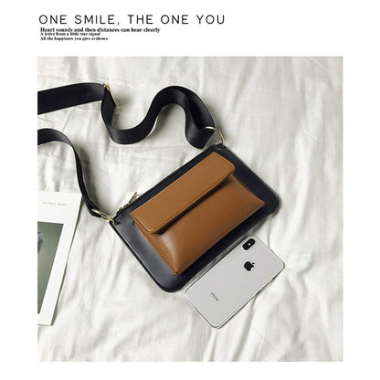 Envelope bag wide shoulder strap messenger bag