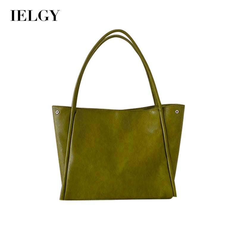 IELGY elegant personality handbag high-end fashion solid color large capacity