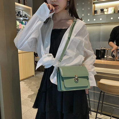 IELGY Korean version of one-shouldered slung ins fashion texture simple square bag