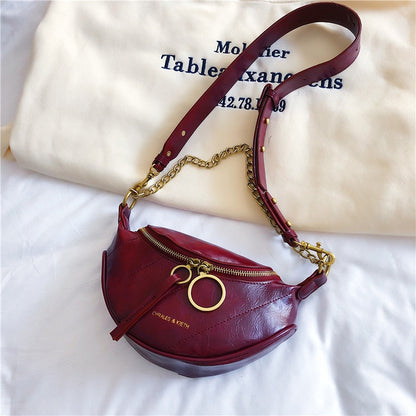 IELGY niche fashion bag chest bag all-match single shoulder messenger bag