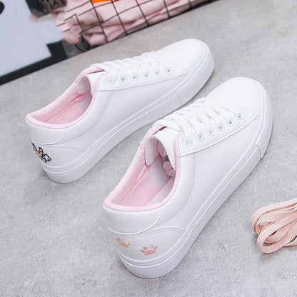 IELGY cute non-slip all-match flat-bottomed shallow round toe casual sneakers
