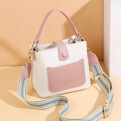 IELGY women's large-capacity fashion wide shoulder strap crossbody bag