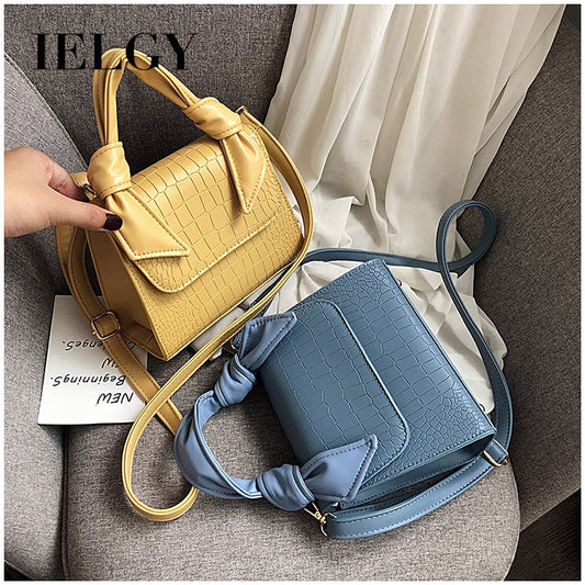IELGY   One-shoulder women's bag high-quality versatile crocodile pattern mobile Messenger bag female