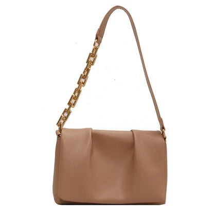 IELGY thick chain small design solid color shoulder diagonal