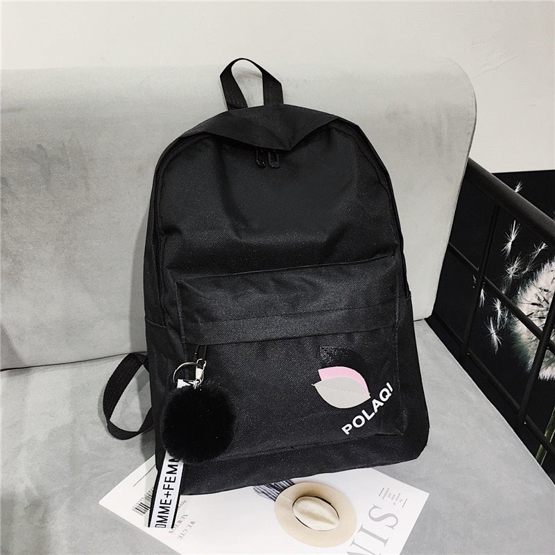 IELGY Simple Korean Leaf Print Backpack Oxford Fabric