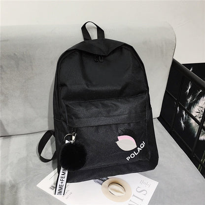 IELGY Simple Korean Leaf Print Backpack Oxford Fabric