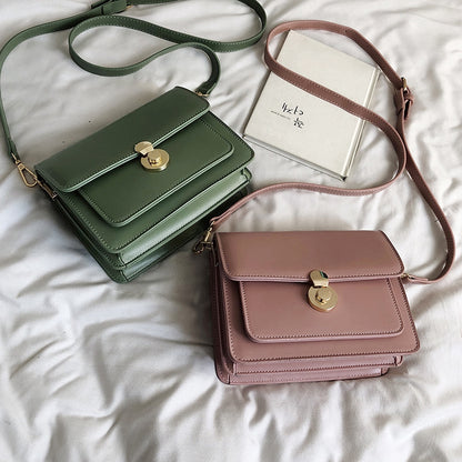 IELGY Korean version of one-shouldered slung ins fashion texture simple square bag