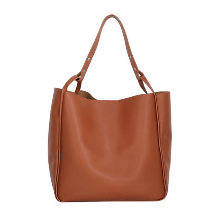 IELGY solid color female texture fashion western style shoulder bag large capacity