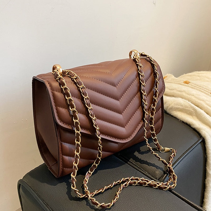 IELGY Fashion Solid Color Texture Comfortable Shoulder Strap Square Crossbody Bag