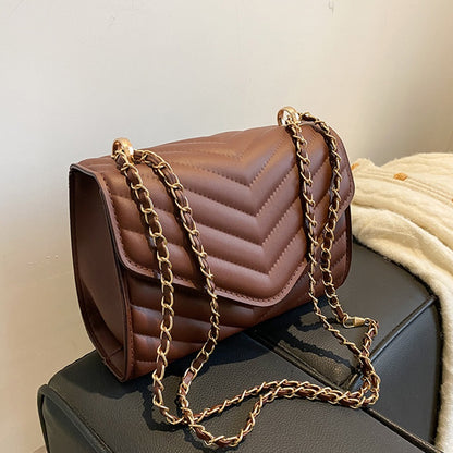 IELGY Fashion Solid Color Texture Comfortable Shoulder Strap Square Crossbody Bag