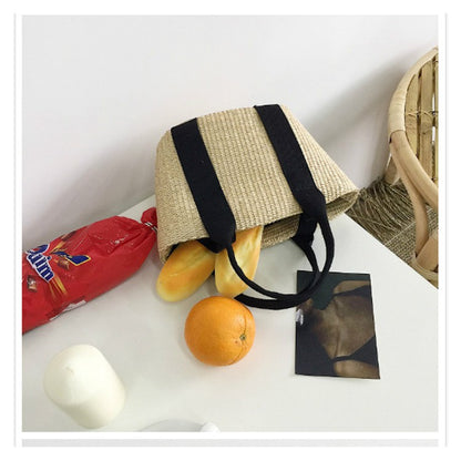 IELGY Straw bag female retro rattan bag Messenger bag
