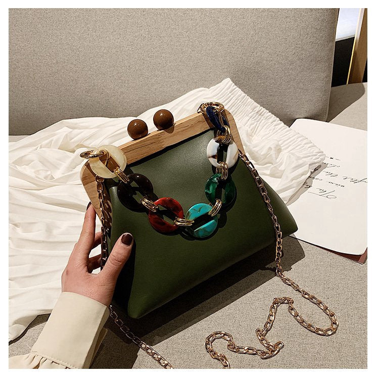 IELGY High-end casual bag Korean fashion simple retro wild one-shoulder messenger small square bag